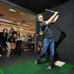 Celebrity Fun: The celebrities having a good time cheering for one another on the virtual fairways at City Golf, Bangsar during the recent Iskandar Johor Open 2012 Cocktail Par-tee. Celebrity Fun: The celebrities having a good time cheering for one another on the virtual fairways at City Golf, Bangsar during the recent Iskandar Johor Open 2012 Cocktail Par-tee.
