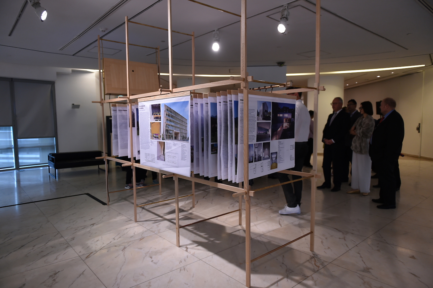 The 70 panels from the “Getting Things Done: Evolution of the Built Environment in Vorarlberg” travelling exhibition