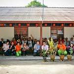 For remembrance: The old folks with resort staff.