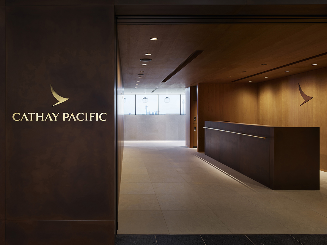 The entrance to the new Cathay Pacific Lounge at Tokyo’s Haneda Airport
