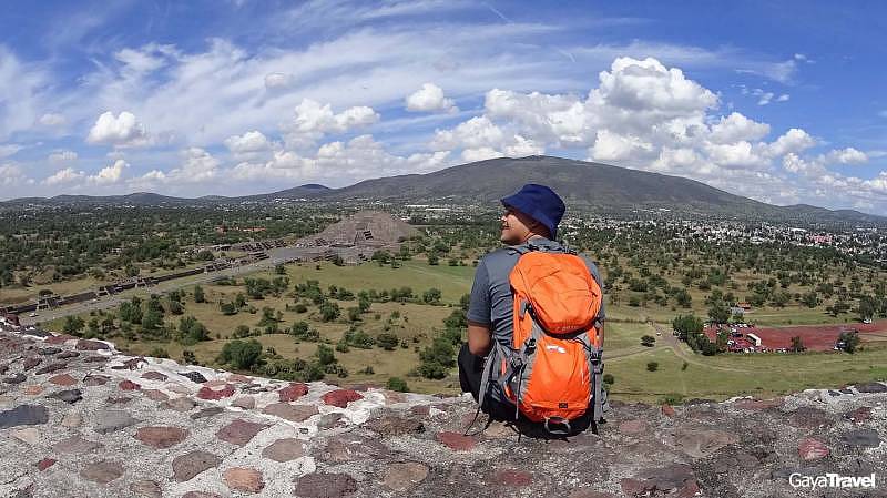 I'm sitting on top of the third largest pyramid in the world.
