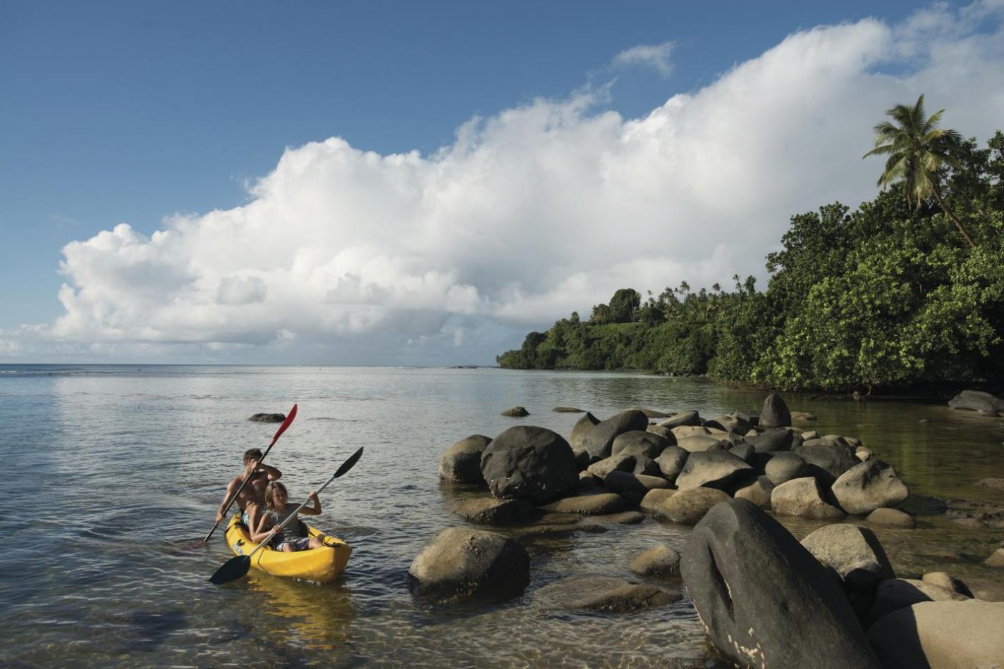 Kayaking around Taveuni