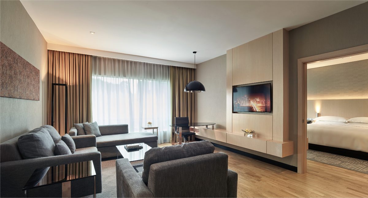 Samsung 48” full HD Smart TV completes your experience in the suite