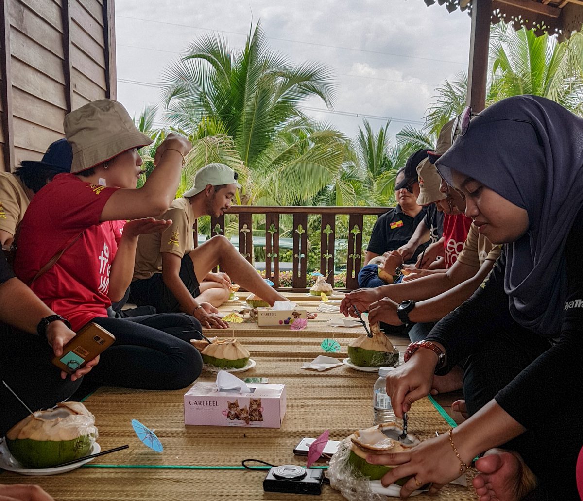 Pandan Coconut juice tasting at the SFV during ETW7