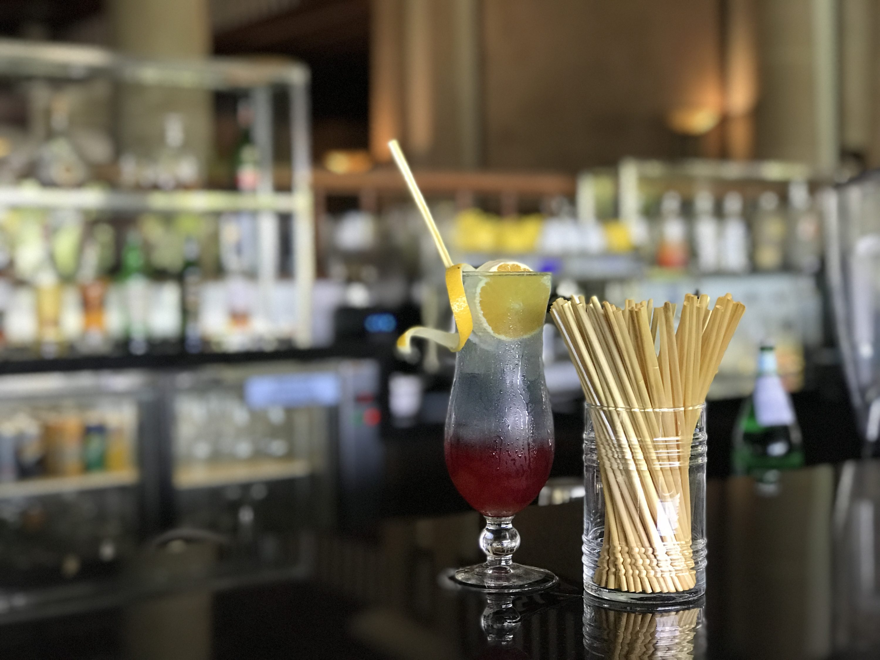 The Andaman uses wheat straws to replace single-use plastic straws.