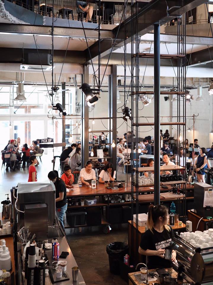 Beautiful industrial-chic decor of Bean Brothers located at Sunway Damansara.