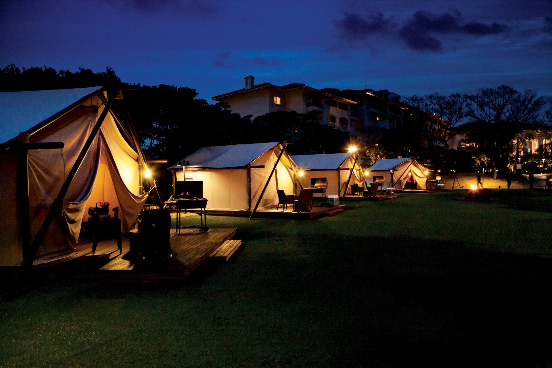 The Shilla Jeju Glamping Village (night)