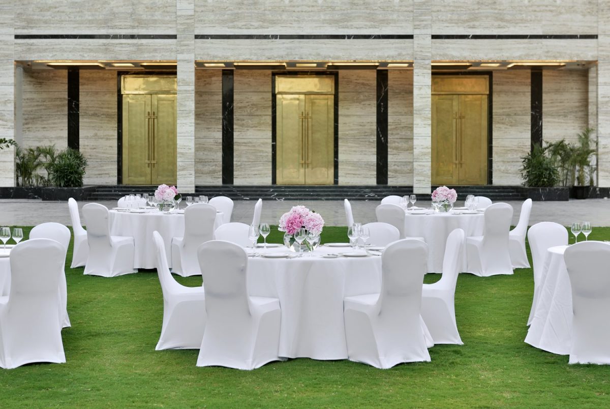Ren Garden being set up for reception
