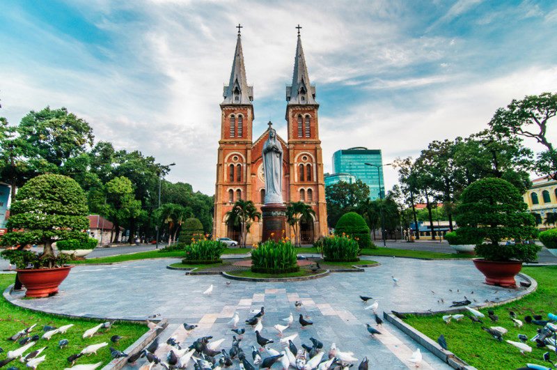 Notre Dame Cathedral, one of the must-visit attractions while in Ho Chi Minh City