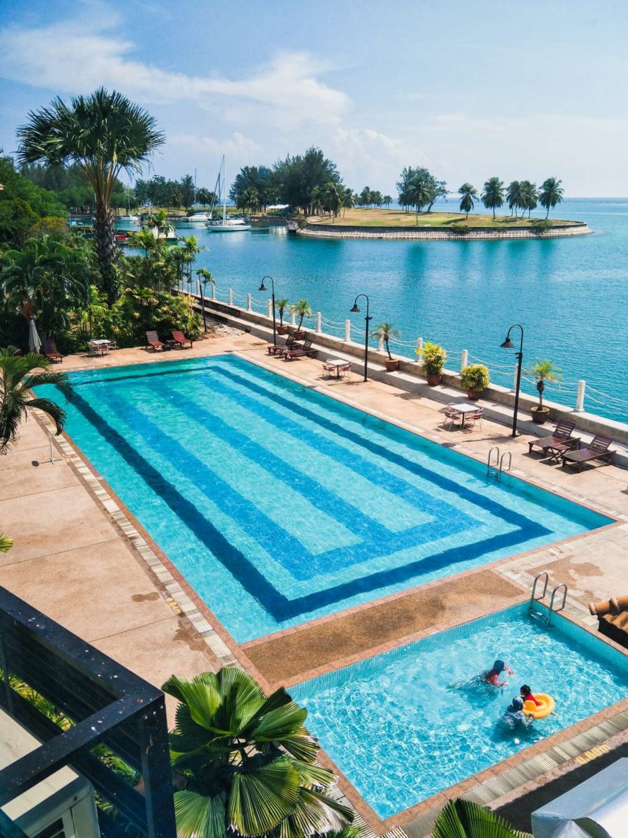 The pool at Kudat Golf & Marina Resort.