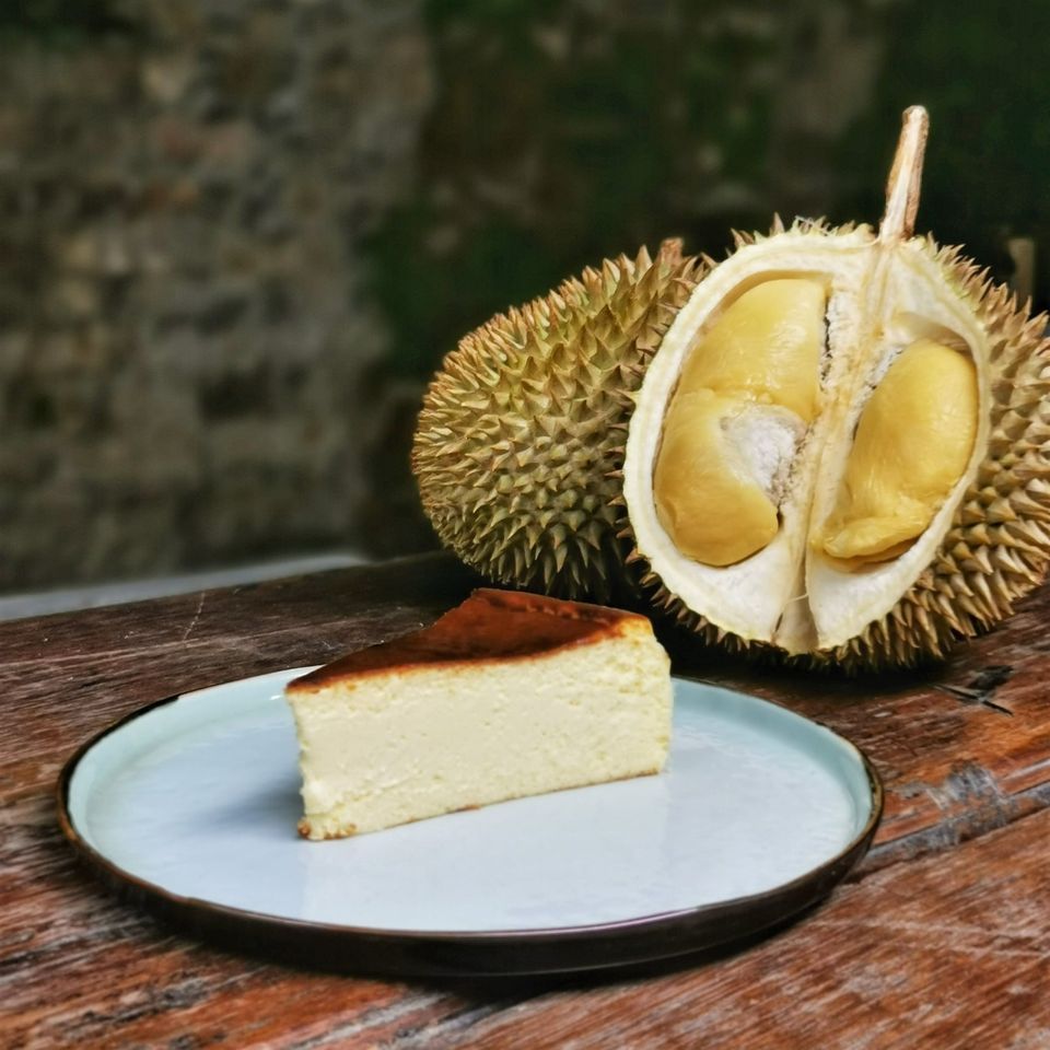 Durian burnt cheesecake at Mingle Cafe