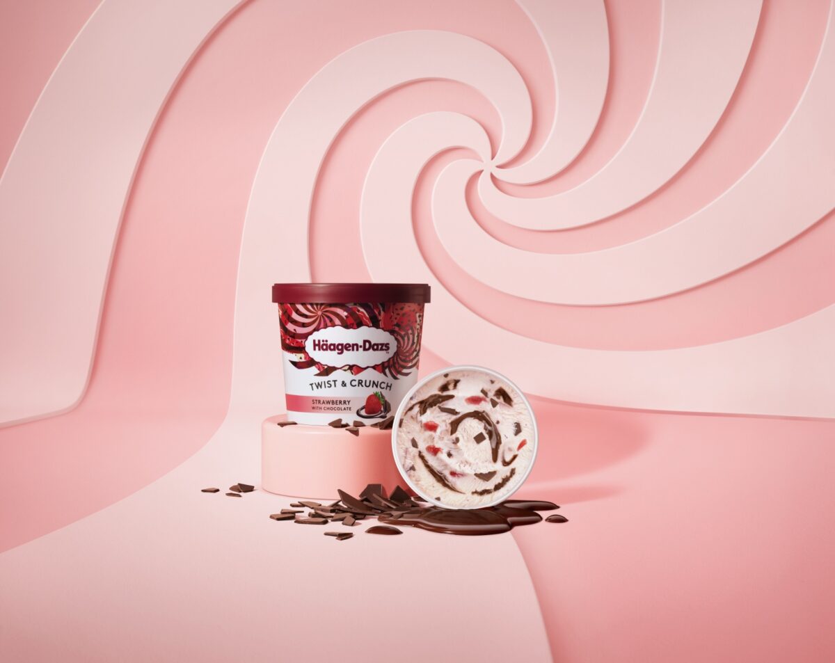 Häagen-DazsTM new Belgian Chocolate & Strawberry Crunch