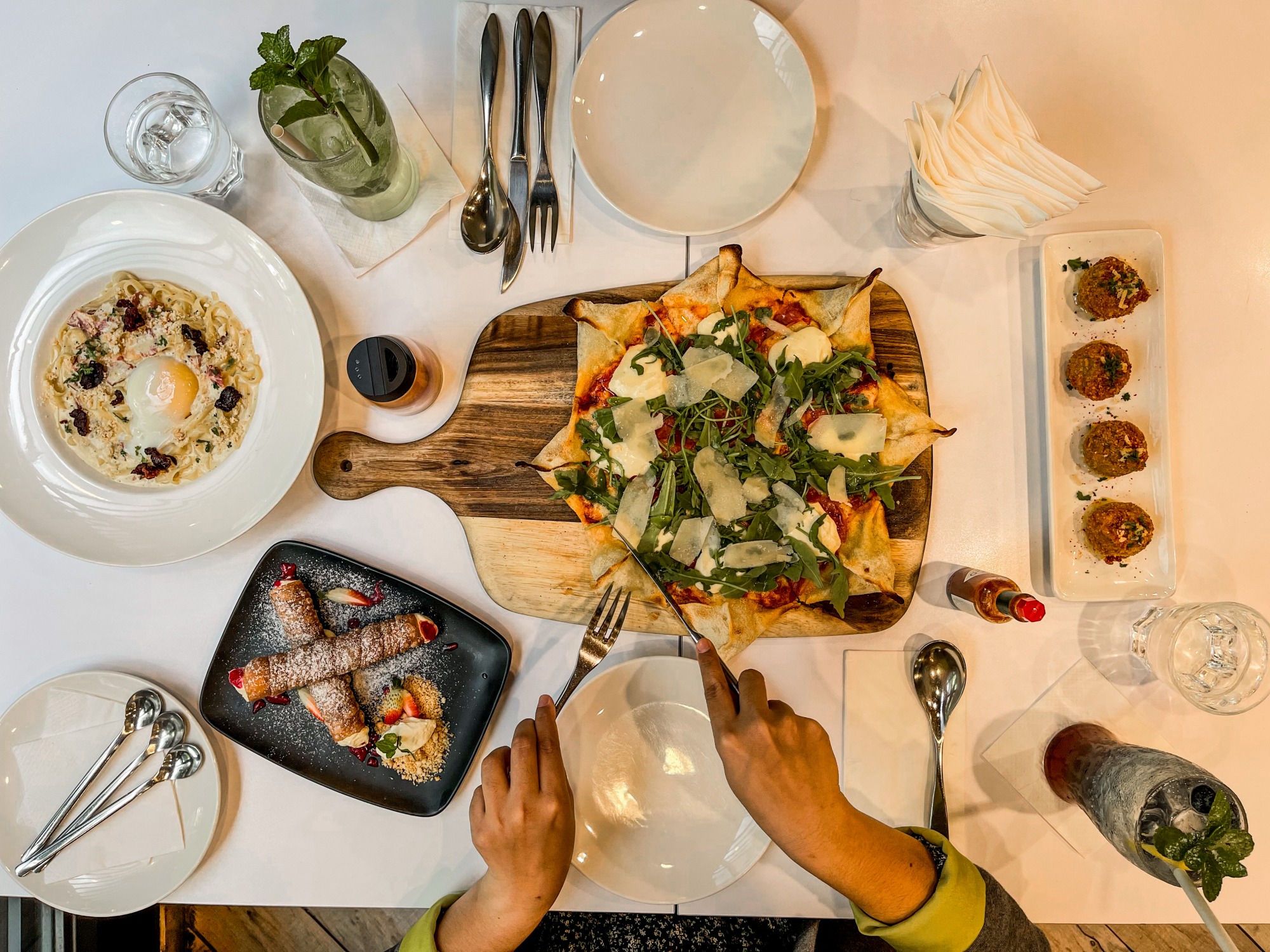 The menu at Positano Risto is extensive, so be sure to come hungry.