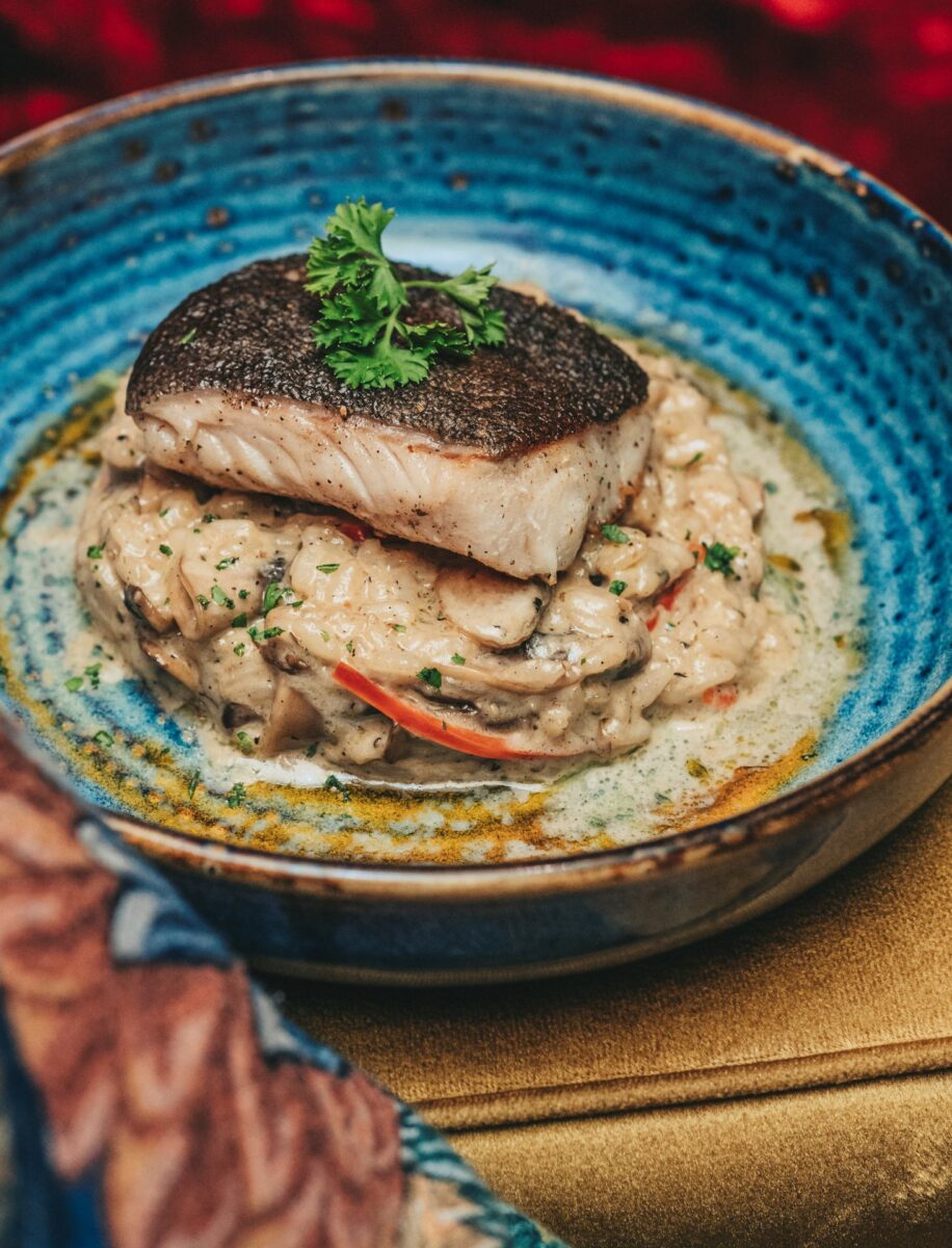 Black Cod with Mushroom Risotto by Finch KL