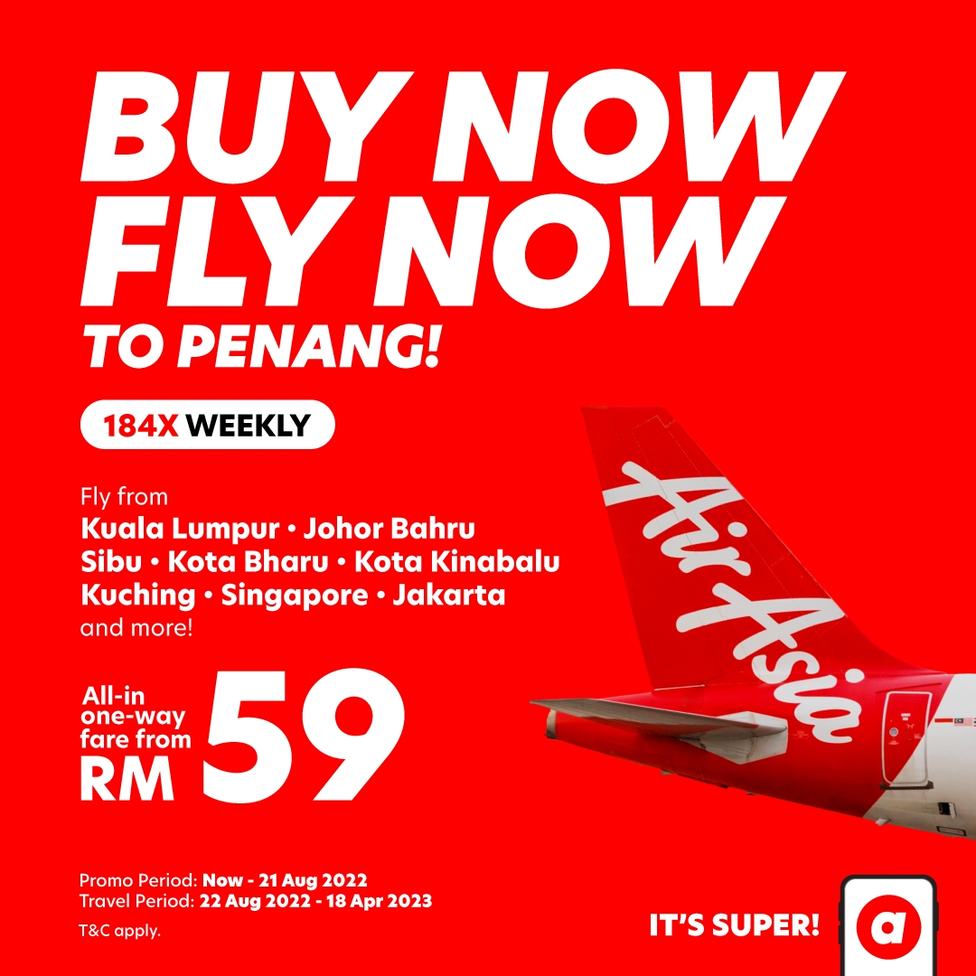 AirAsia Brings The Region Closer to The Pearl of The Orient With 184 Flights Weekly.