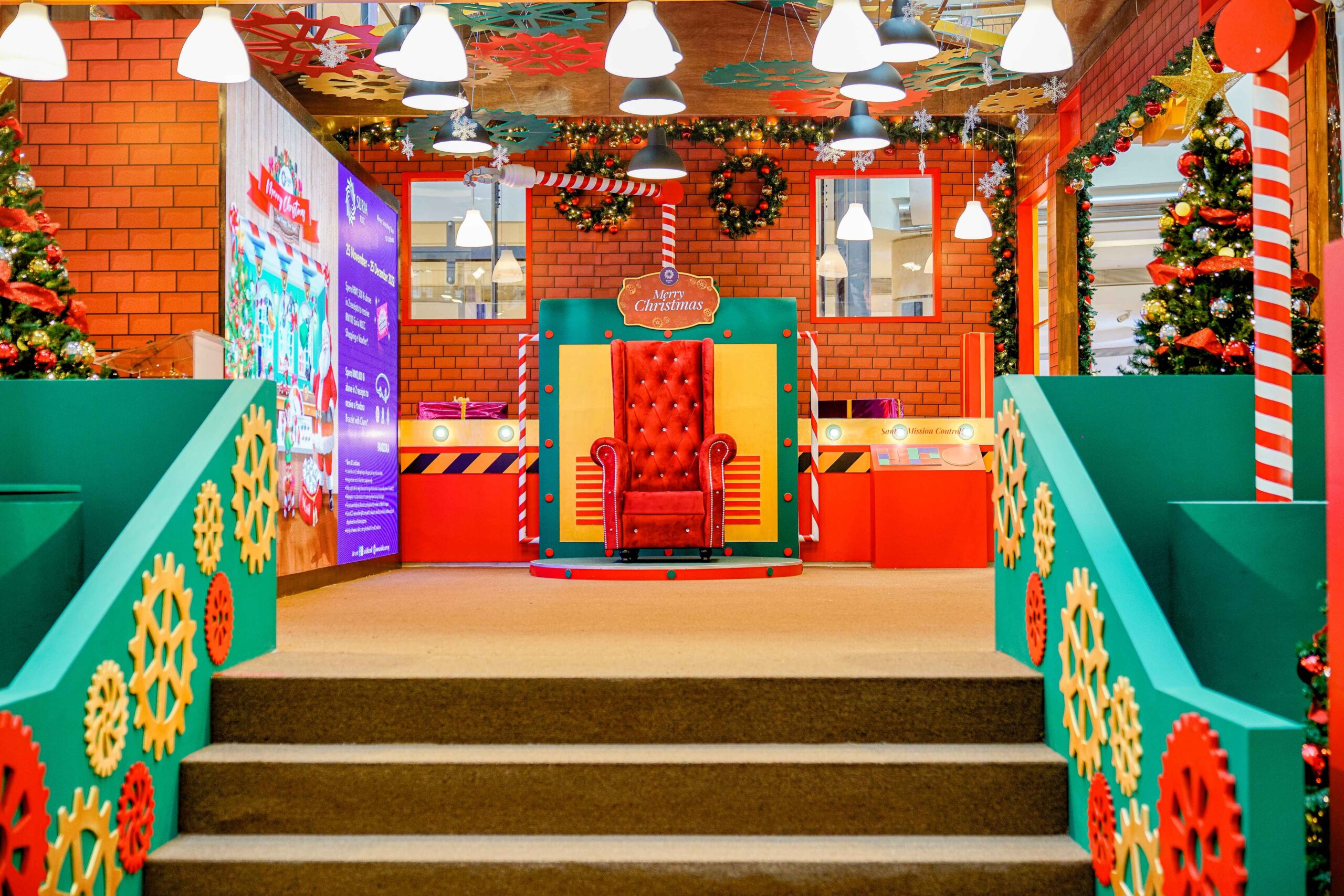 The hub of Santa’s amazing toy workshop can be found at the mall’s Centre Court