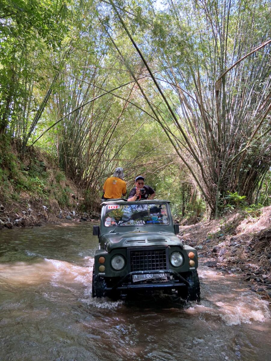 Crossing the Silembu River makes the jeep ride at Cupuwatu Camp Fire even more thrilling
