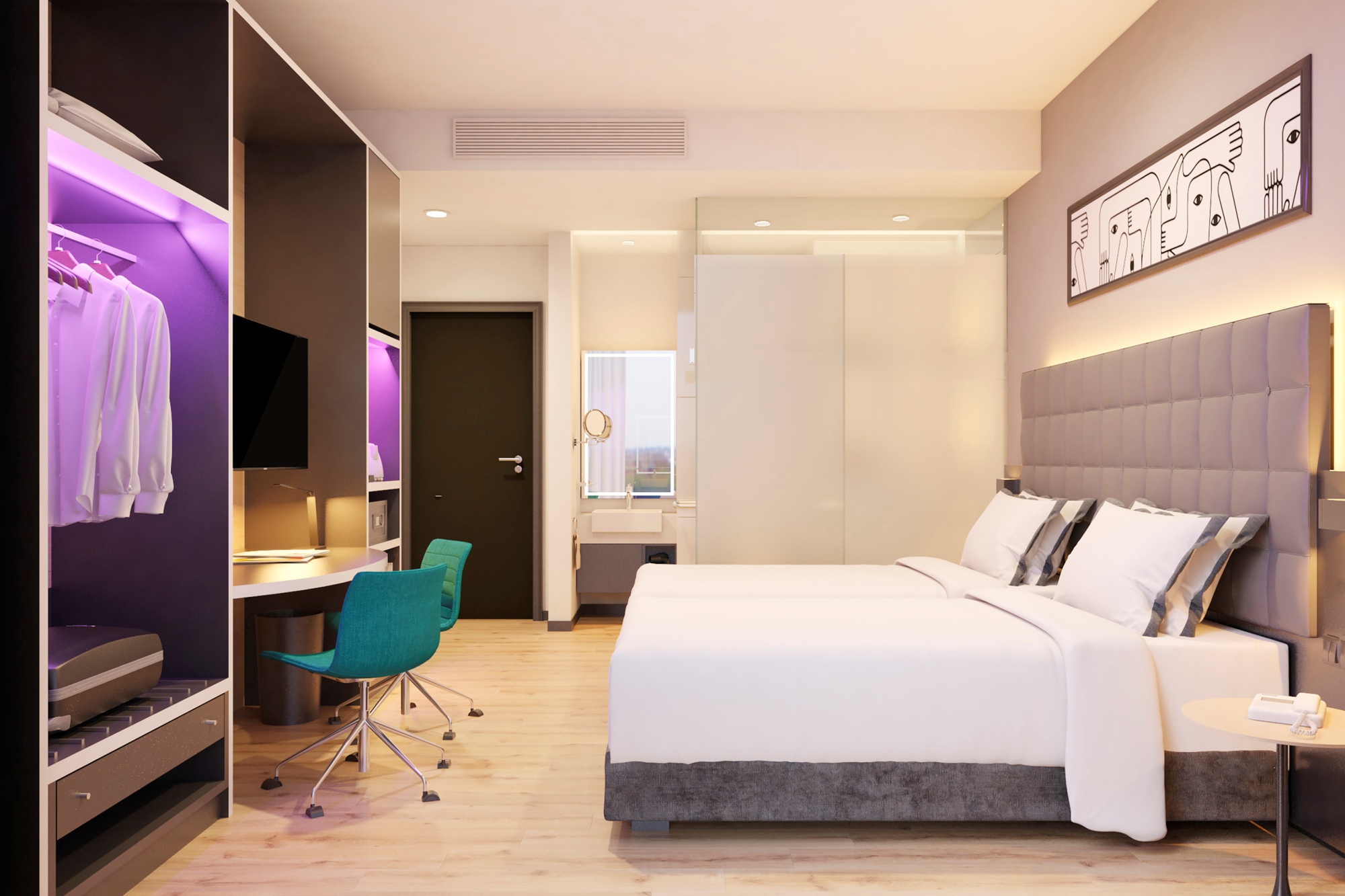 The entry level room type, The INNSiDE Room, at the INNSiDE by Meliá Kuala Lumpur Cheras.