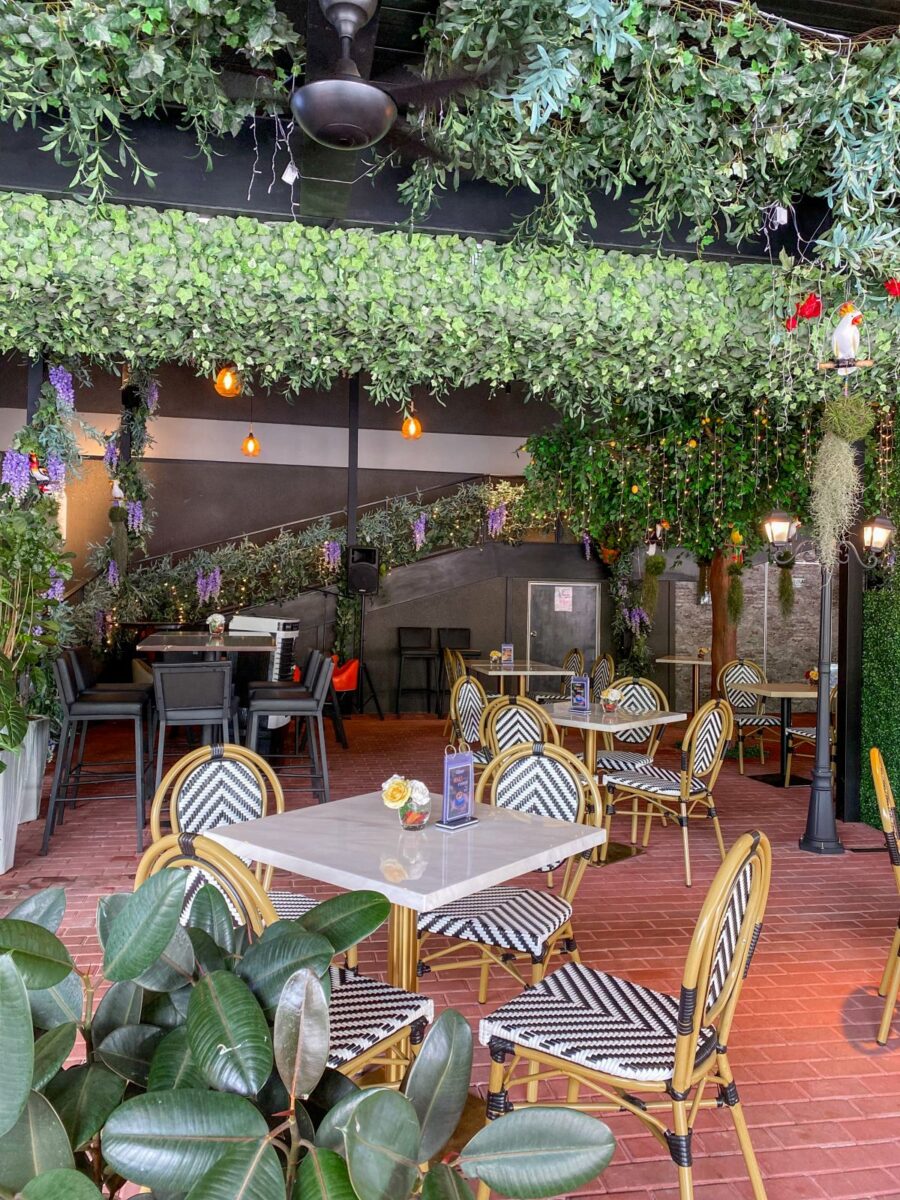 The plant-filled interiors at A'Fresco Trattoria Italianna, TT Gardens.