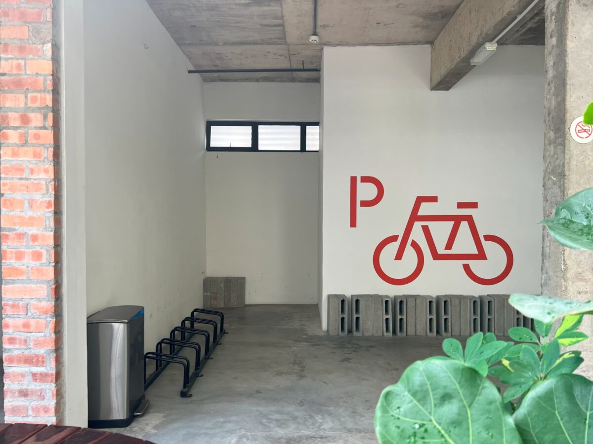 Ample parking space for cyclists exploring the city.
