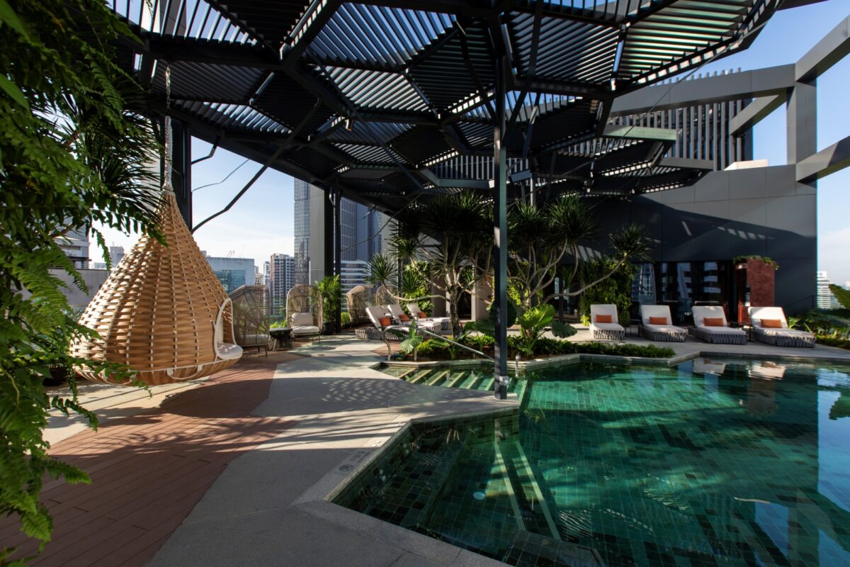 Swimming pool at the Hotel Indigo Kuala Lumpur on the Park.
