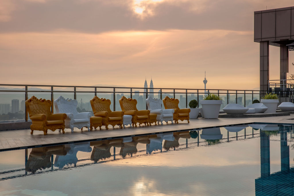 Dorsett Hartamas Kuala Lumpur Swimming Pool Mood Shot With Sunset