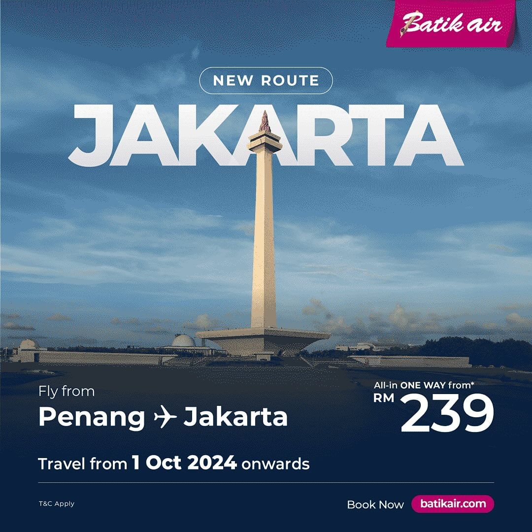 Batik Air Directly Connects Penang and Jakarta