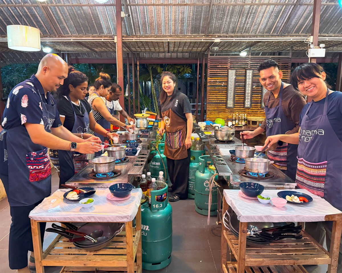 Mama Noi Cookery School features a home-grown organic garden and offers an immersive introduction to Thai cuisine.