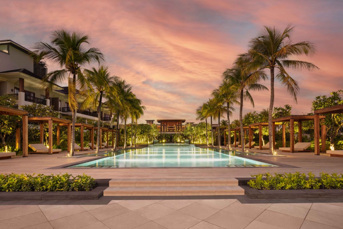 Regent Bali Canggu Main Pool Golden Hour