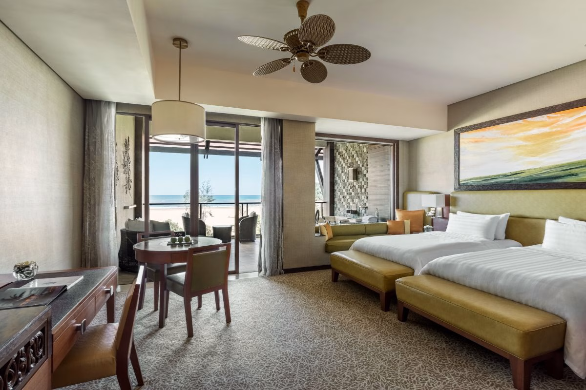 A twin-sharing Ocean Wing Junior Suite Sea View, Shangri-La Rasa Ria.
