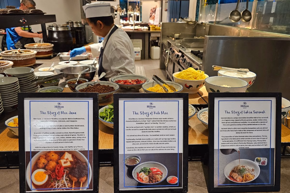 Various noodles offered during the River View Cafe breakfast buffet. Photo by Juhan Kamaruddin.
