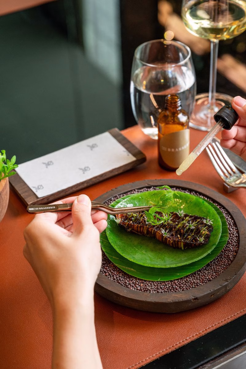Lifestyle Roasted Miso Baby Eggplant with Ulam Raja and Tweezer