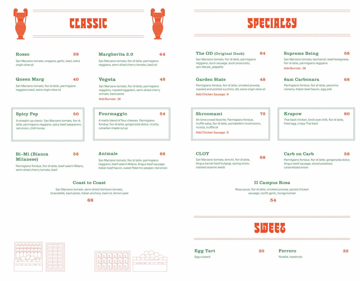 Pizza Duo The Campus menu