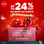 Celebrate AirAsia’s 24th birthday with up to 24% off all flights. Book by 7 Dec 2025 for travel from 6 Jan to 30 Nov 2026 via airasia.com or app.