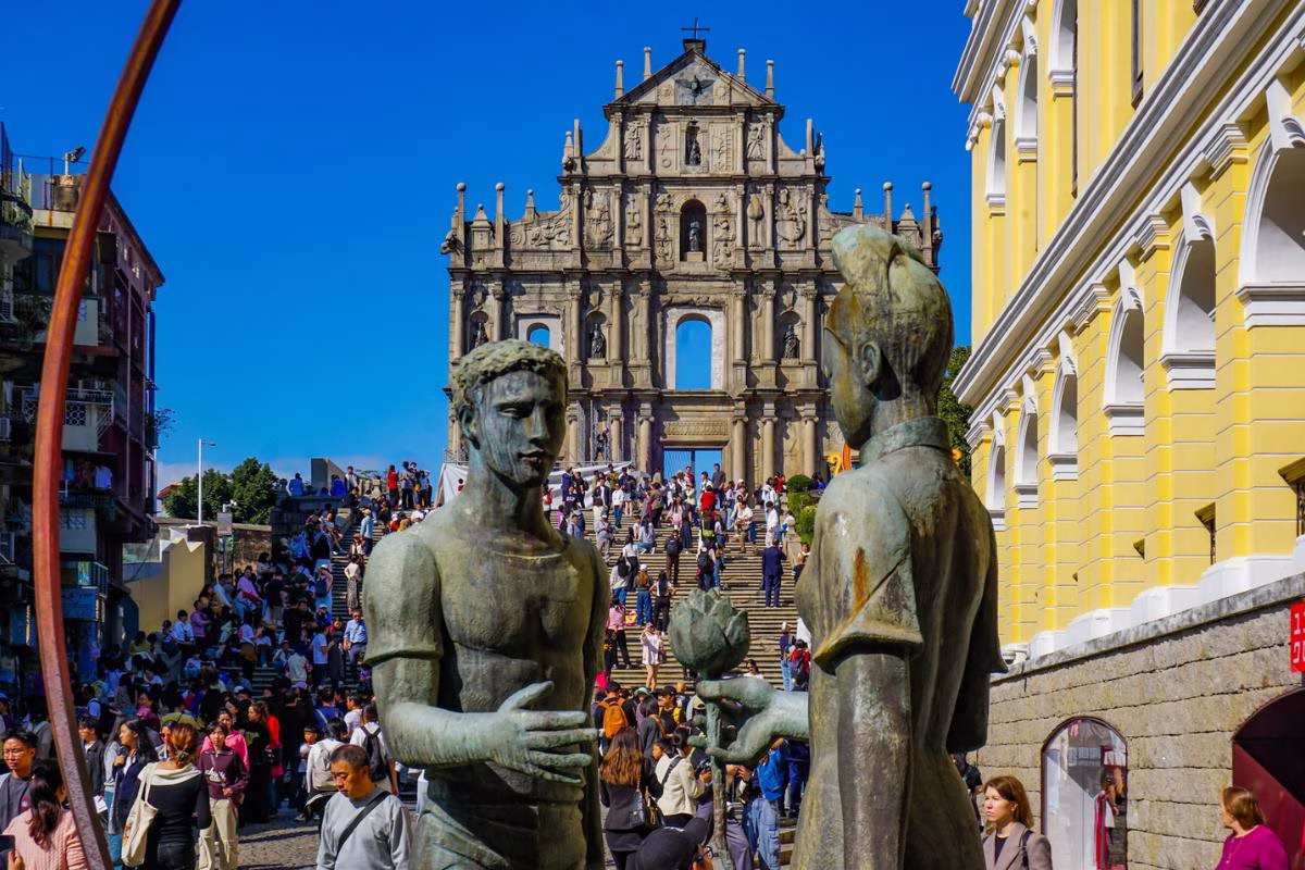 The majestic granite façade of the Ruins of St. Paul’s stands as a testament to Macau’s resilience and history. Adorned with intricate carvings, this UNESCO World Heritage site is a must-visit landmark.