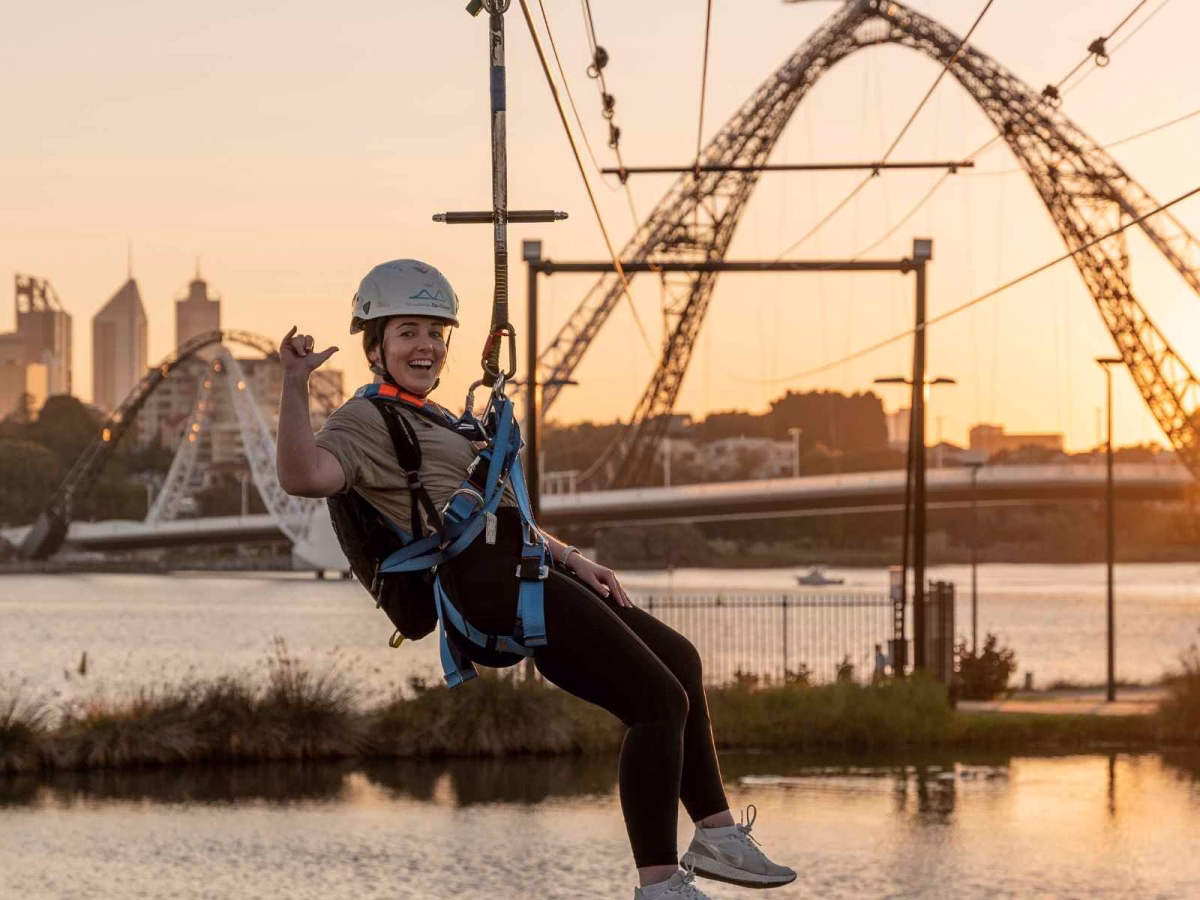 Matagarup Zip Climb. Credits to TWA Image Gallery	