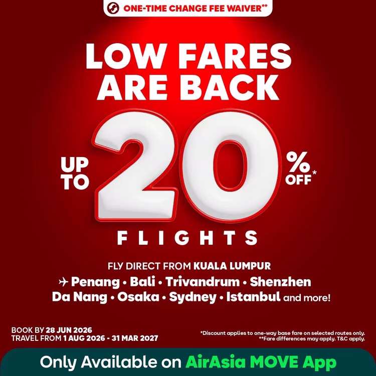 AirAsia promotion, AirAsia low fares, AirAsia MOVE