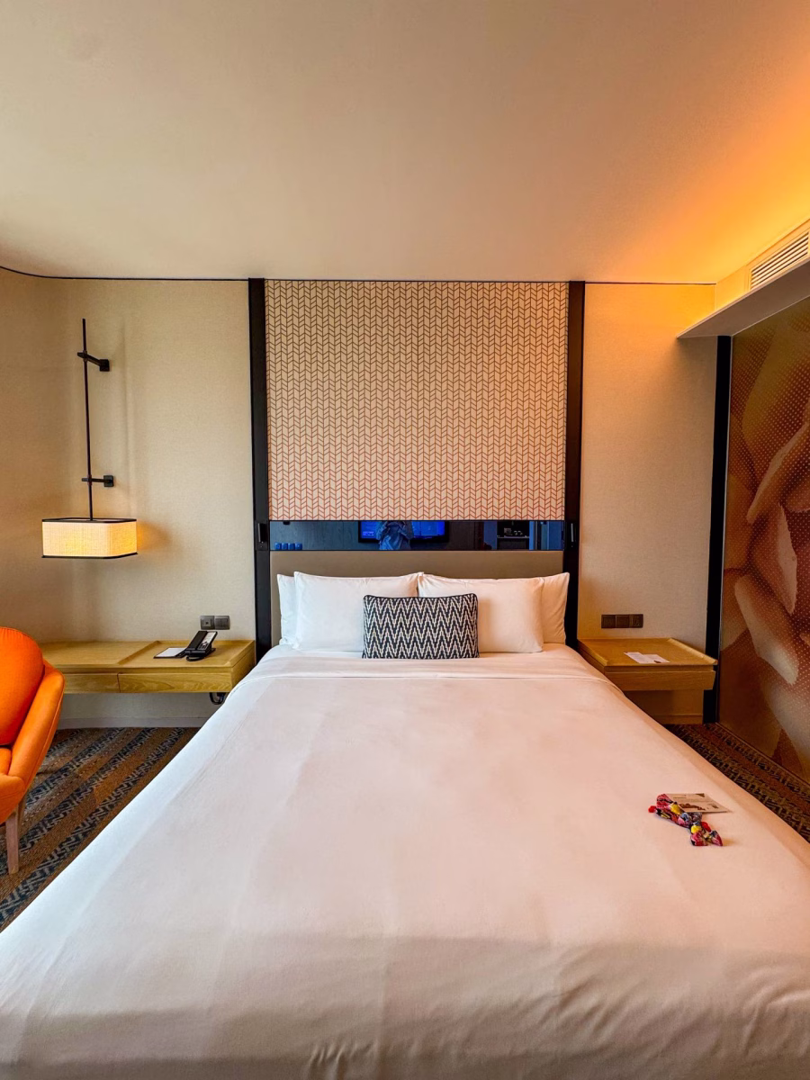 The bedroom.