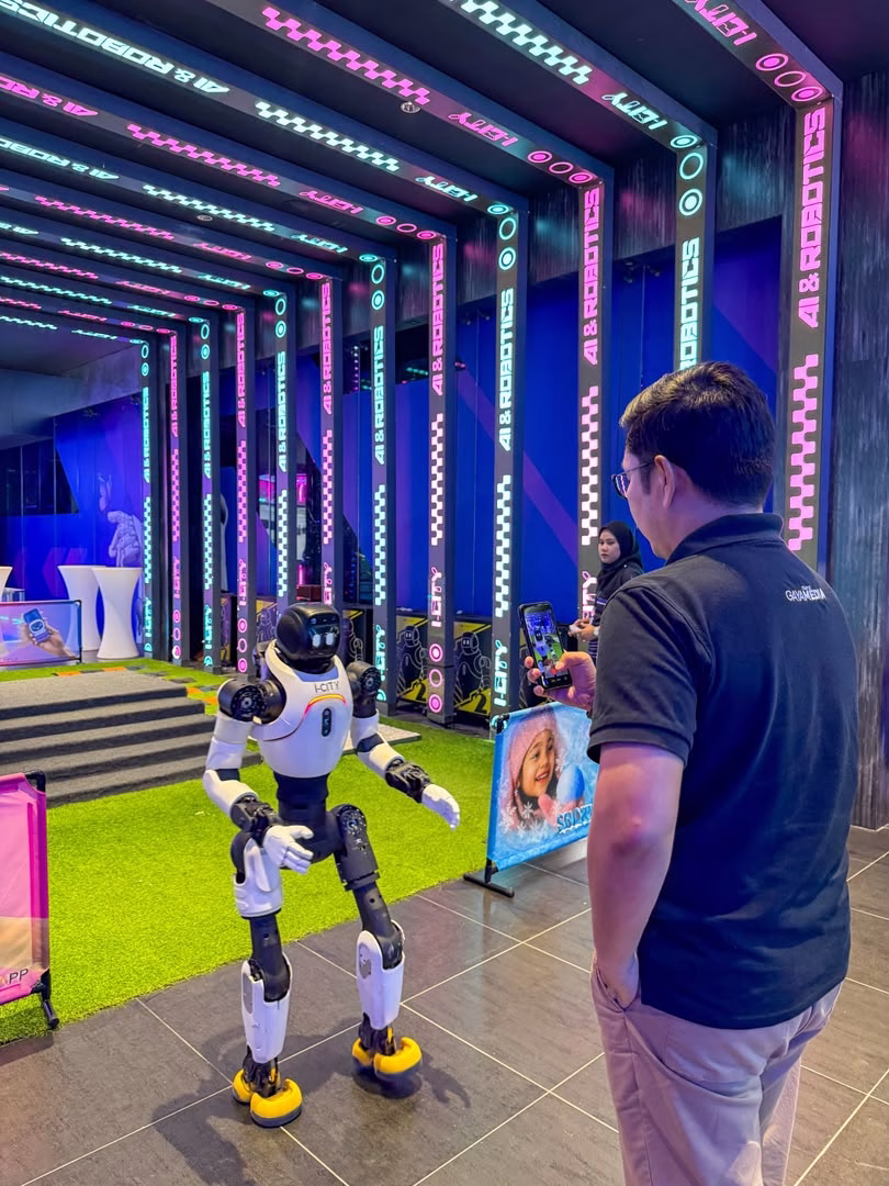 Interactive robot at AI World Experience Centre in i-City, Shah Alam